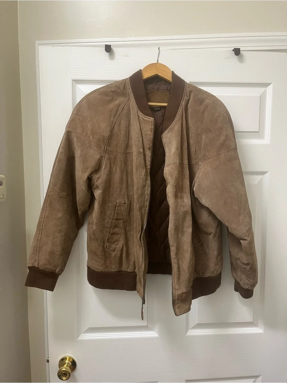 Route 66 Men's Brown Suede Bomber Jacket